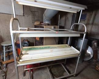 Metal Framed Grow Light System on Casters