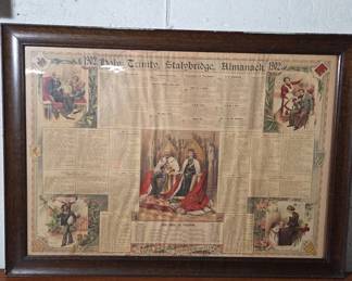 1902 Holy Trinity Almanac, Framed