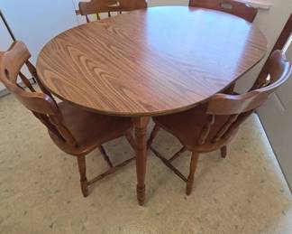Wooden Dining Table and Four Chairs