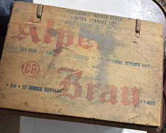 Alpen Brau Wooden Beer Crate with Lid