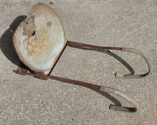Rustic Metal Tractor Seat with Mount