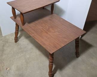 Two-Tier Wooden Table