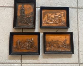 Vintage copper wall art