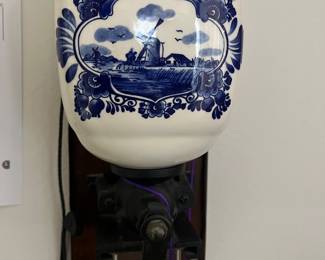 Wall mount coffee grinder