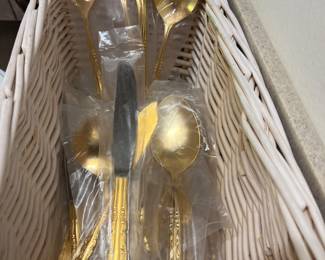 Gold flatware