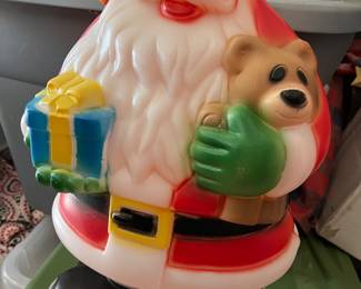 Blow mold Christmas Santa. Much more Christmas to come