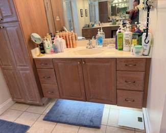 Large assortment of creams & shampoo