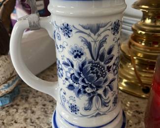 German porcelain beer stein