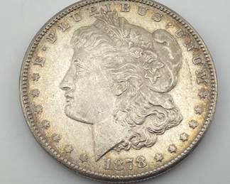 1878 Morgan silver dollar
