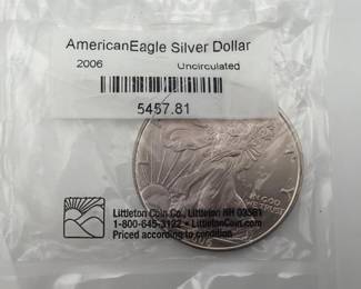 2006 uncirculated American Eagle silver dollar