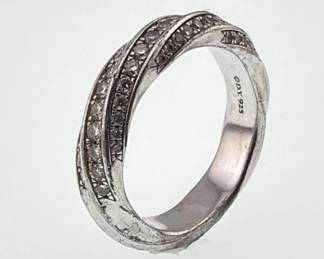 David Yurman sterling, diamond band