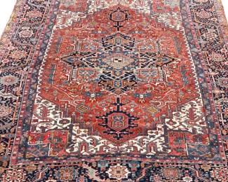 Room size antique Heriz rug