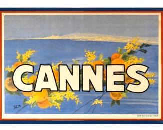 1930s Cannes travel poster by Georges Goursat