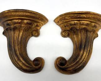 Giltwood wall brackets