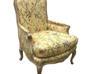 Louis XV style armchair with down filled cushion