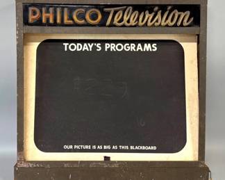 Vintage Philco Television ad sign