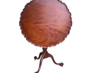 Biggs bird cage tilt top pie crust table
