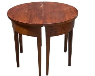 Pair of mahogany diminutive D ends (coffee table size)