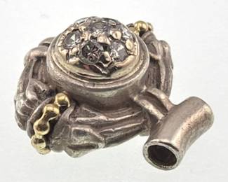 Lagos sterling, 18kt diamond pendant