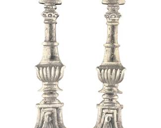 Trompe l'oeil pillar candlesticks