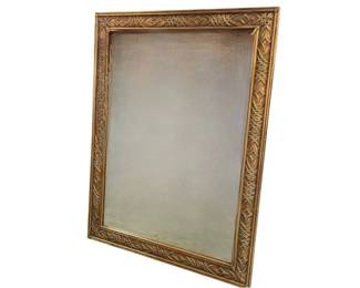 Gilded large decorative mirror with carved frame