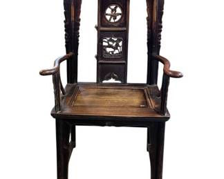 Chinese Qing Dynasty style guanmaoyi armchair