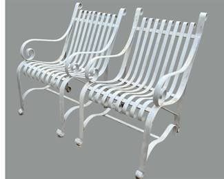 A good pair of strap iron garden chairs