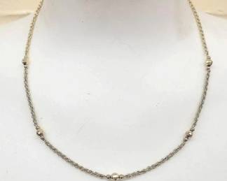 17 Beaded Chain In 14K Gold