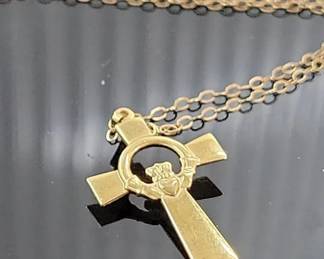 Irish Cross In 14K Gold