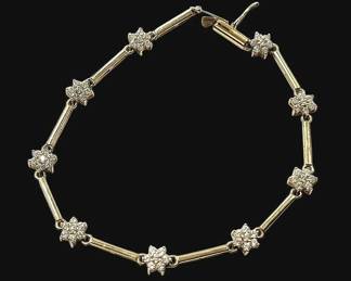 14K  Flowers Bracelet