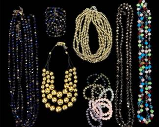 Designer DELL OLIO Faceted Glass Beads