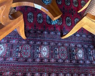 Antique handmade wool rug