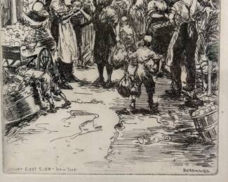 Antique New York Scene lithograph