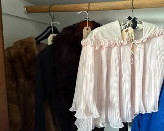 vintage bed jacket, fur jacket, black fur-trimmed sweater