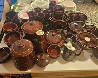 Marquest, Marquest, Marquest! A fun assortment of the big items (serving bowls, cookie jar, pitchers, plus plates, cups, bowls, and more)