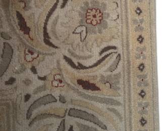 Masland Collection Tufted Floral Area Rug in Beige and Sage - 11’4” x 7’7”