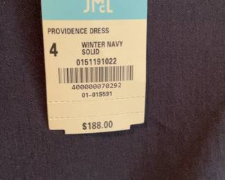 J. McLaughlin Navy Sleeveless Tiered Scalloped Hem Shift Dress