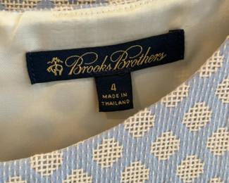 Brooks Brothers Women's Blue and White Textured dress and  blazer size 4
