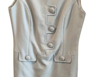 Milly Light Blue Textured Sleeveless Shift Dress