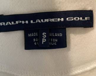 Polo Ralph Lauren White Quarter-Zip Sweatshirt size SP