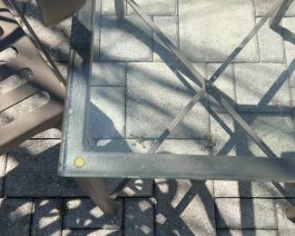 Glass Top Patio Table