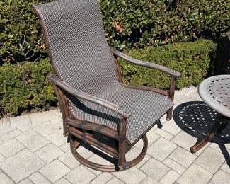 Castelle Woven Outdoor Swivel Rocker Chair - 2 available