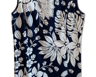 Tommy Bahama Beaded Floral Sheath Dress size 2