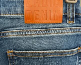 *Women's zadig denim Skinny Jeans with Zipper Pocket Detailing