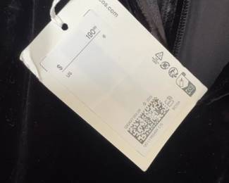 *Black Velvet Midi Dress with Mandarin Collar