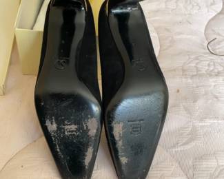 St. John Black Suede Mary Jane Pumps with original box
