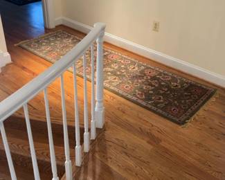 Tufted Olive Green Floral Runner Rug