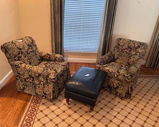 Pearson Chairs and Ottoman