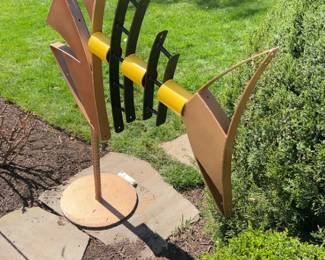 6' outdoor metal fish sculpture