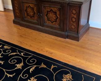Ornate Inlaid Wood Stand